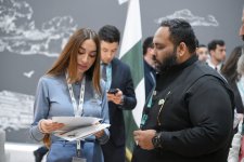 Heydar Aliyev Foundation VP Leyla Aliyeva and Head of Baku Media Center Arzu Aliyeva visit Urban Expo exhibition (PHOTO)