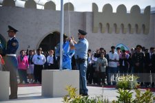 WUF13 hosts ceremony of lowering flags of Azerbaijan and UN (PHOTO)