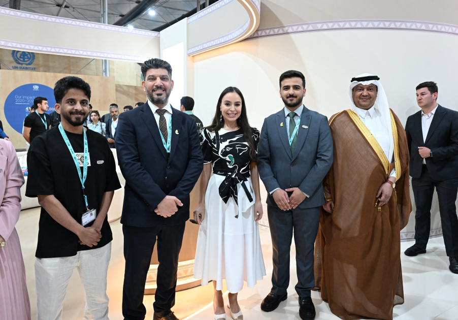 Heydar Aliyev Foundation VP Leyla Aliyeva and Head of Baku Media Center Arzu Aliyeva visit Urban Expo exhibition (PHOTO)