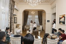 Alena Aliyeva takes part in charity master class for children at Maksud Ibragimbekov Creativity Center (PHOTO)