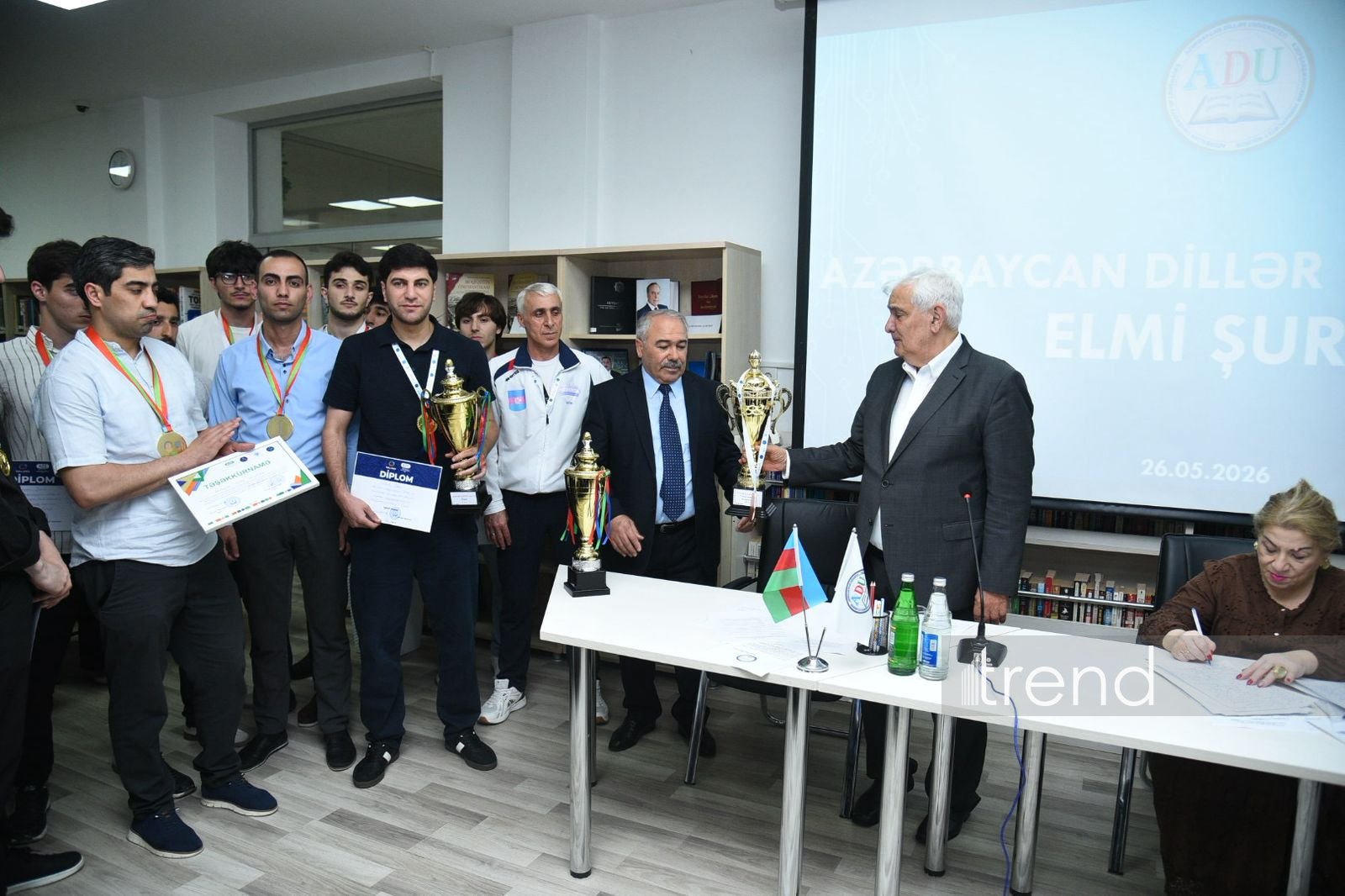 Azerbaijan University of Languages awards honorary professorship to Mikhail Gusman (PHOTO)
