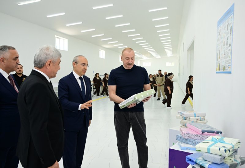 President Ilham Aliyev attends inauguration of "Garabagh Textile House" LLC in Khojaly (PHOTO)