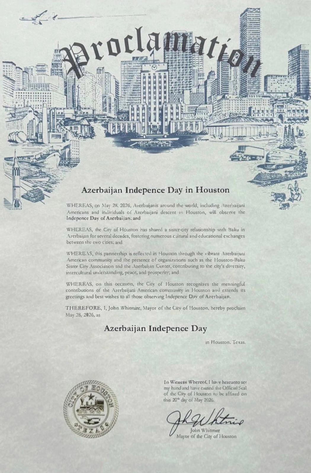 Several U.S. cities adopt proclamations to mark 28 May - Azerbaijani Independence Day (PHOTO)