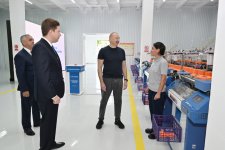 President Ilham Aliyev attends inauguration of work gloves manufacturing enterprise in Khankendi (PHOTO)
