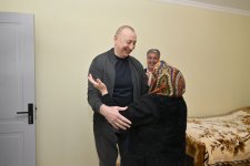 President Ilham Aliyev inspects progress of developments in Boyuk Galaderesi village of Shusha and meets with residents (PHOTO/VIDEO)