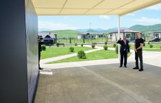 President Ilham Aliyev inspects private houses designated for servicemen in Khojaly (PHOTO)
