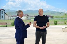 President Ilham Aliyev inspects private houses designated for servicemen in Khojaly (PHOTO)