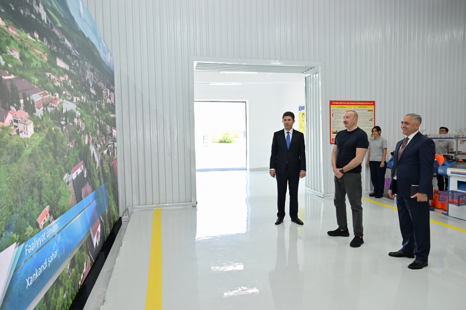 President Ilham Aliyev attends inauguration of work gloves manufacturing enterprise in Khankendi (PHOTO)