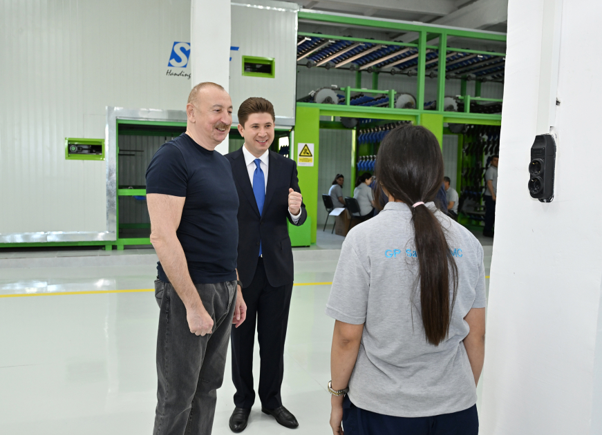 President Ilham Aliyev attends inauguration of work gloves manufacturing enterprise in Khankendi (PHOTO)