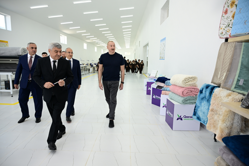 President Ilham Aliyev attends inauguration of "Garabagh Textile House" LLC in Khojaly (PHOTO)