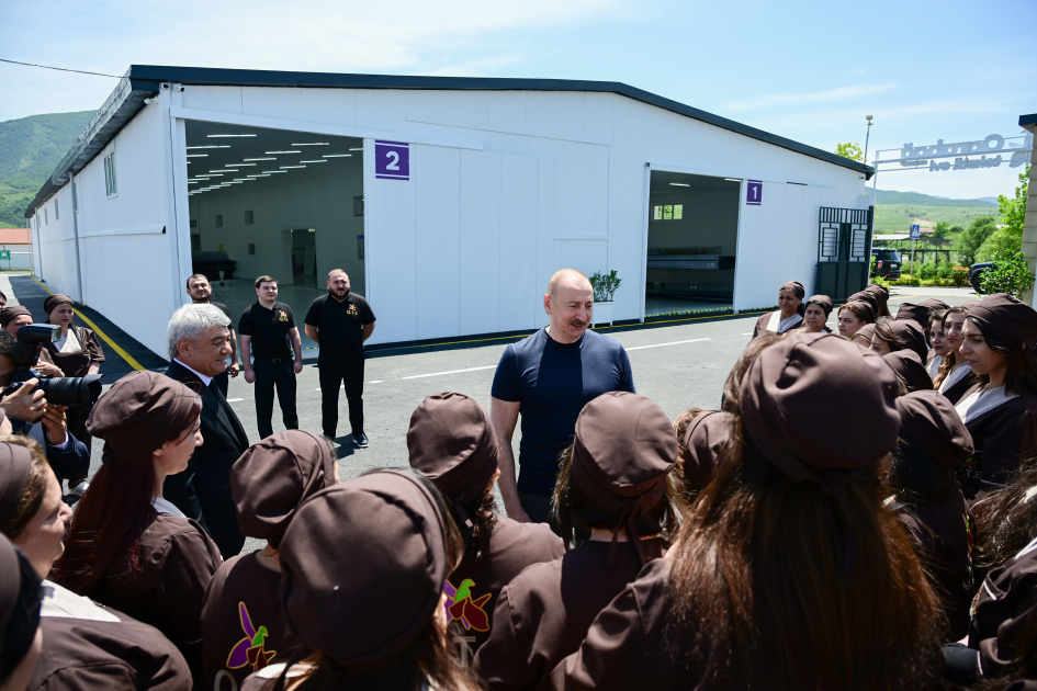 President Ilham Aliyev attends inauguration of "Garabagh Textile House" LLC in Khojaly (PHOTO)