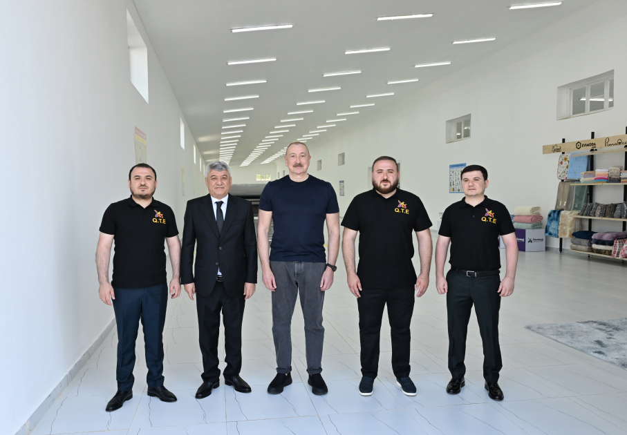 President Ilham Aliyev attends inauguration of "Garabagh Textile House" LLC in Khojaly (PHOTO)