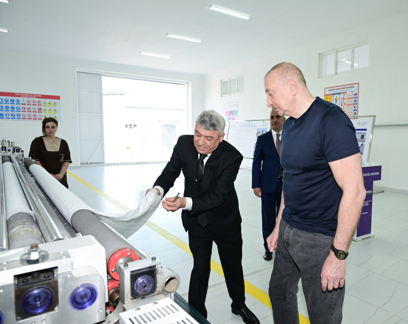 President Ilham Aliyev attends inauguration of "Garabagh Textile House" LLC in Khojaly (PHOTO)