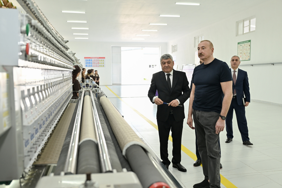 President Ilham Aliyev attends inauguration of "Garabagh Textile House" LLC in Khojaly (PHOTO)