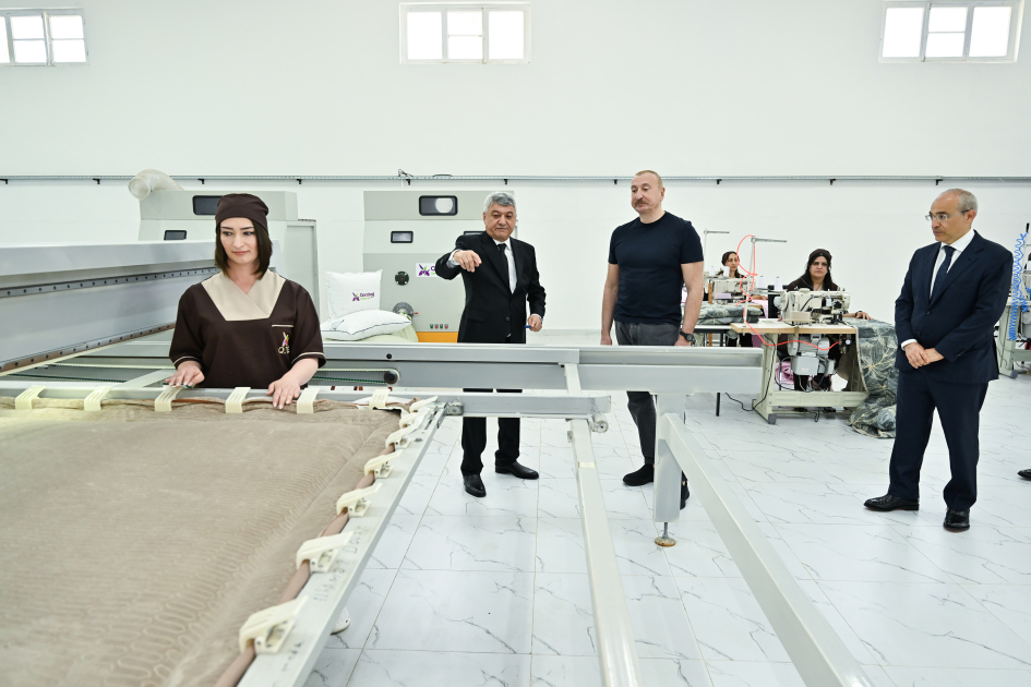 President Ilham Aliyev attends inauguration of "Garabagh Textile House" LLC in Khojaly (PHOTO)