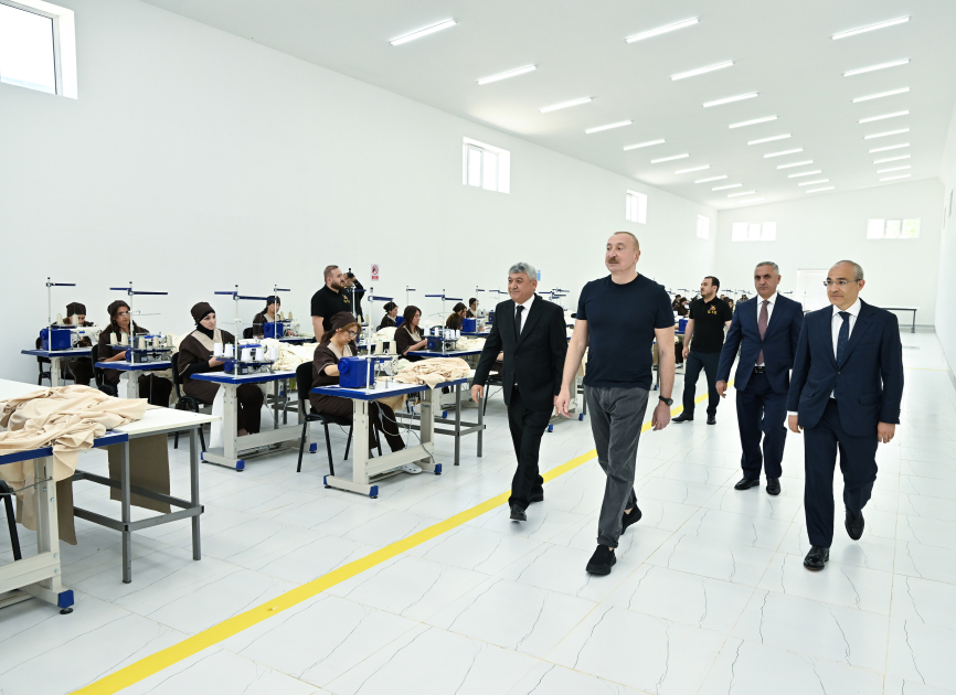 President Ilham Aliyev attends inauguration of "Garabagh Textile House" LLC in Khojaly (PHOTO)