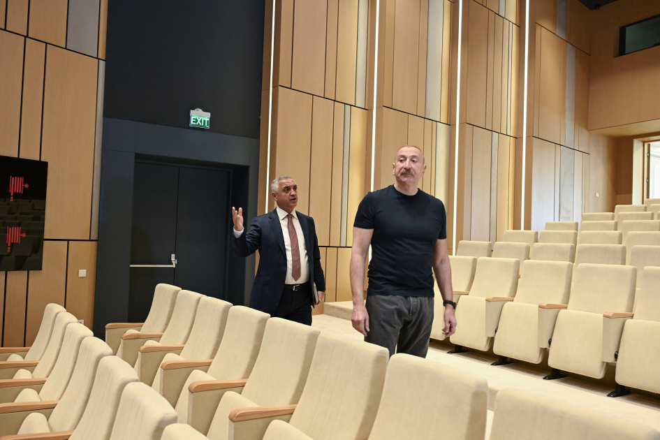 President Ilham Aliyev attends opening of Cultural Center following major overhaul in Khankendi (PHOTO)