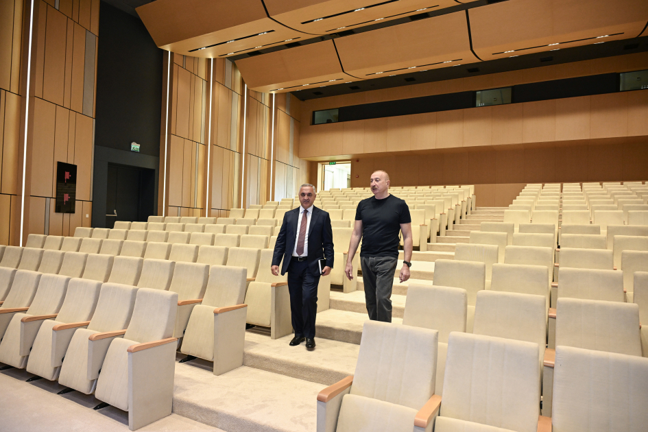 President Ilham Aliyev attends opening of Cultural Center following major overhaul in Khankendi (PHOTO)