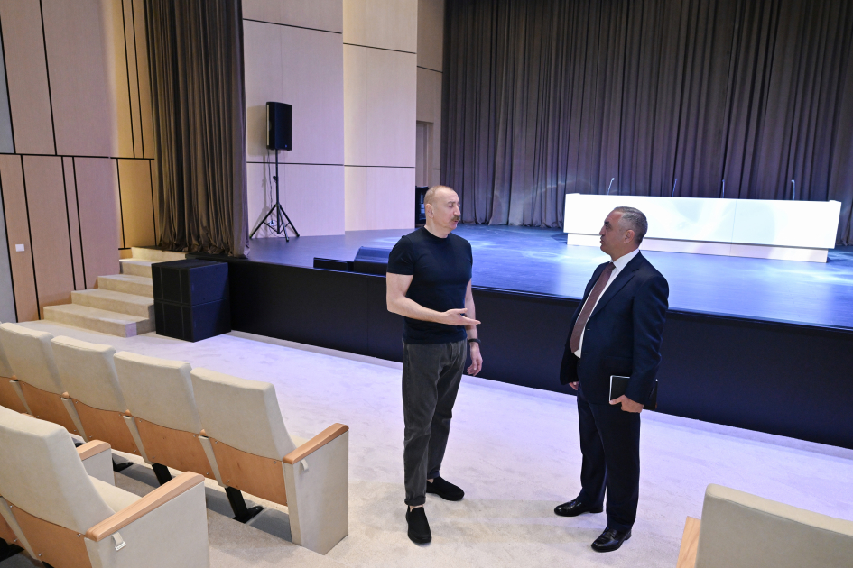 President Ilham Aliyev attends opening of Cultural Center following major overhaul in Khankendi (PHOTO)