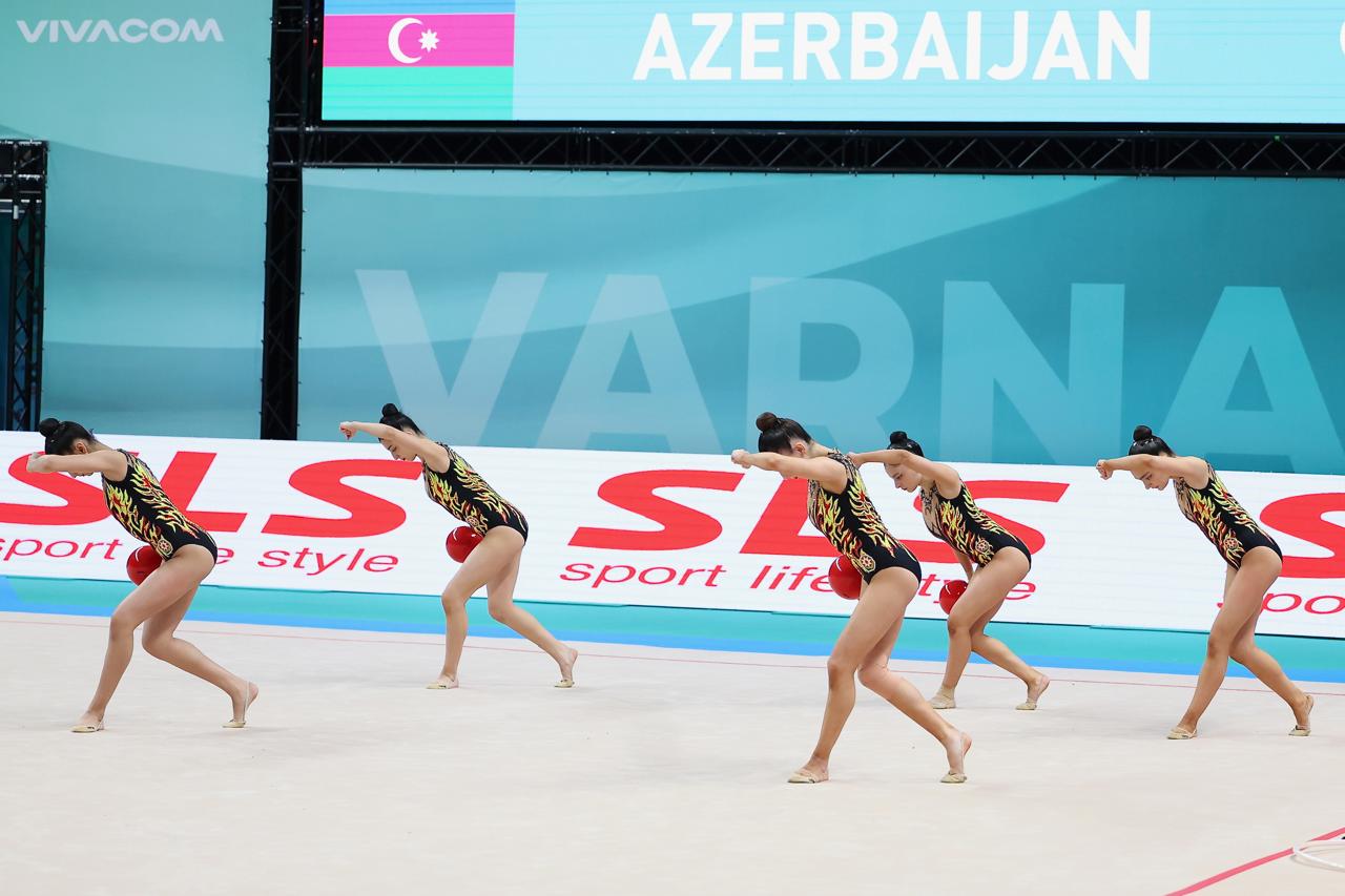 Azerbaijani gymnasts participate in European Championships in Bulgaria (PHOTO)