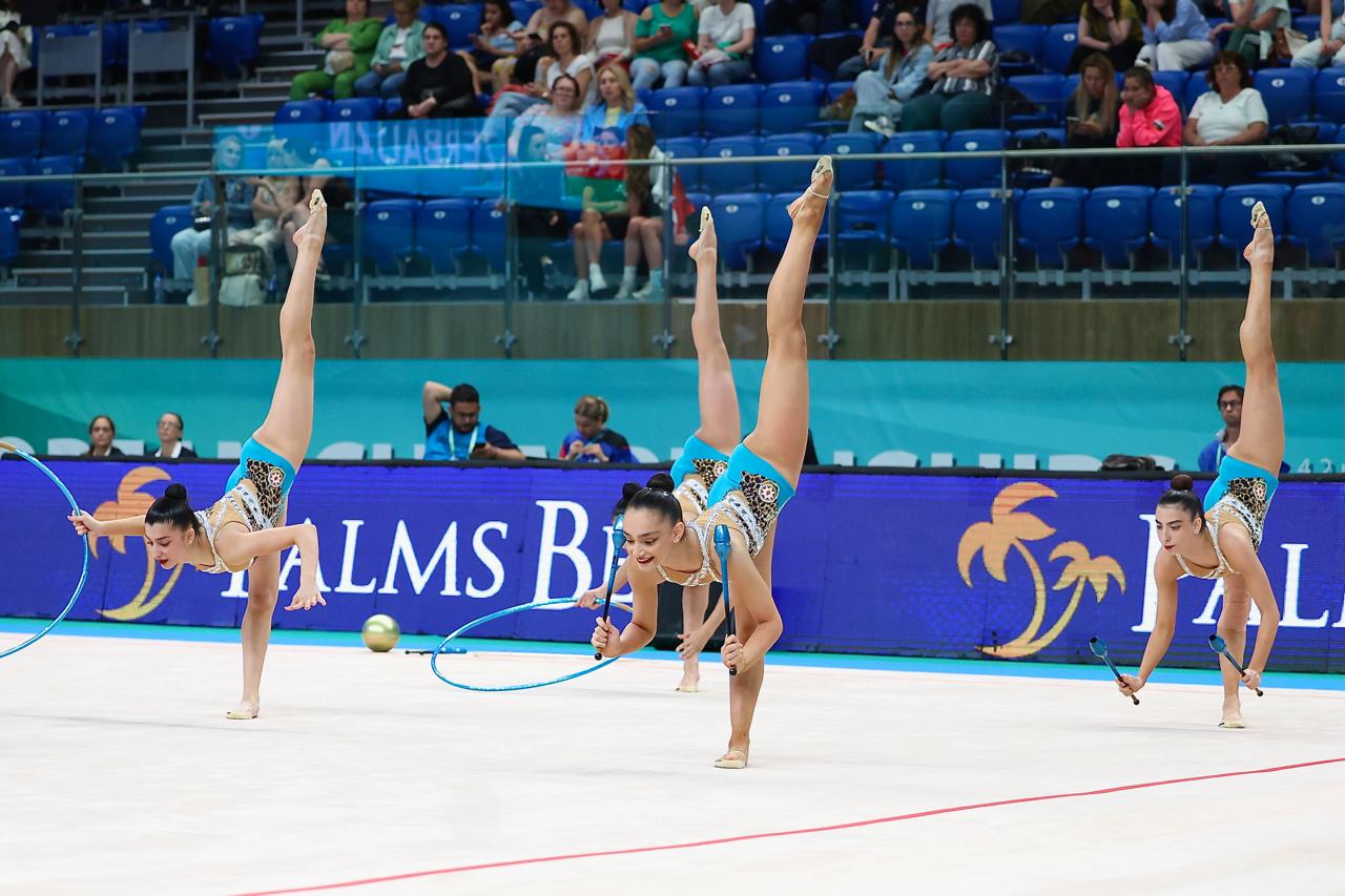 Azerbaijani gymnasts participate in European Championships in Bulgaria (PHOTO)