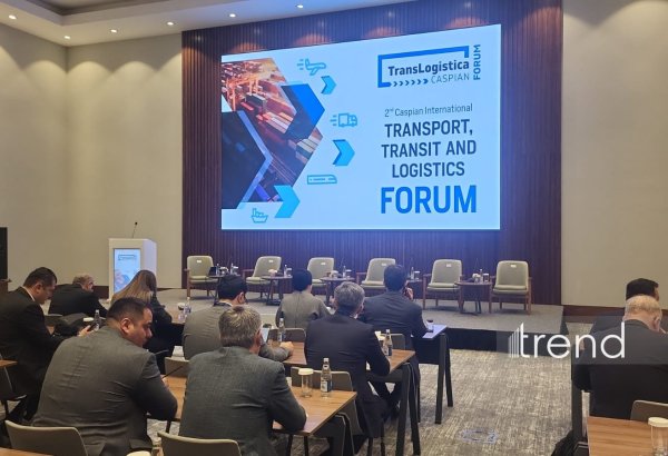 Baku hosts 2nd Caspian International Forum on "Transport, transit and logistics" (PHOTO)