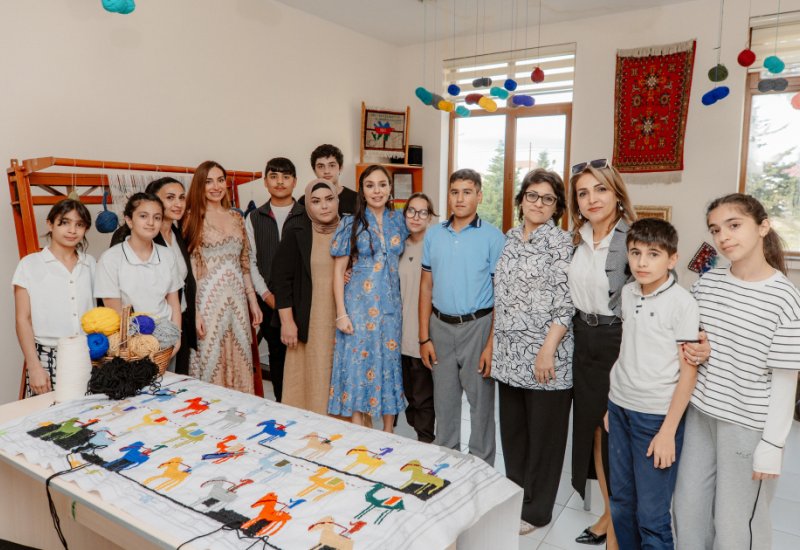 Leyla Aliyeva and Arzu Aliyeva visit Integrated Boarding School No. 11 (PHOTO)
