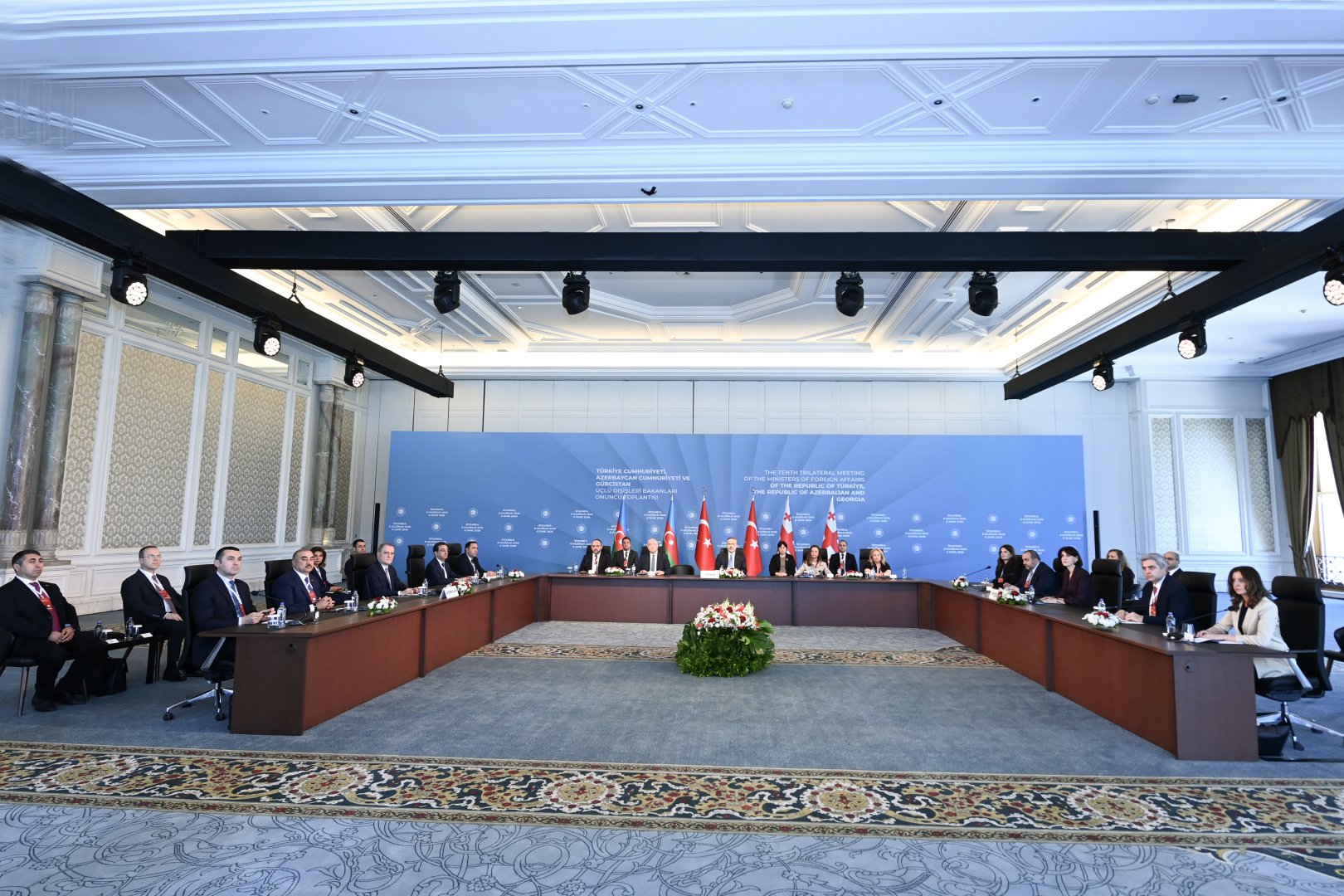 Azerbaijani FM joins 10th trilateral ministerial meeting with Georgia and Türkiye (PHOTO)