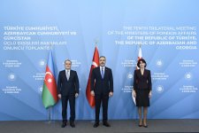 Azerbaijani FM joins 10th trilateral ministerial meeting with Georgia and Türkiye (PHOTO)