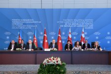 Azerbaijani FM joins 10th trilateral ministerial meeting with Georgia and Türkiye (PHOTO)