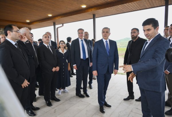 Participants of Coordination Headquarters meeting view intensive horticulture farms in Khojaly district (PHOTO)