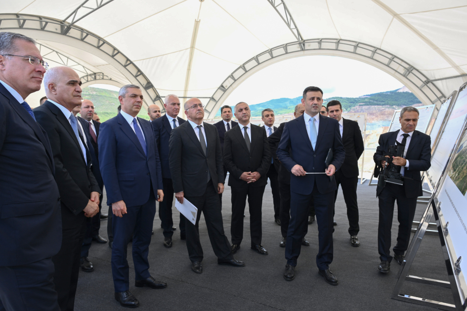 Participants of Coordination Headquarters meeting inspect ongoing work at “Demirli” Ore Processing Complex (PHOTO)