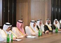 President Ilham Aliyev receives delegation of heads of member institutions of Arab Coordination Group (PHOTO)