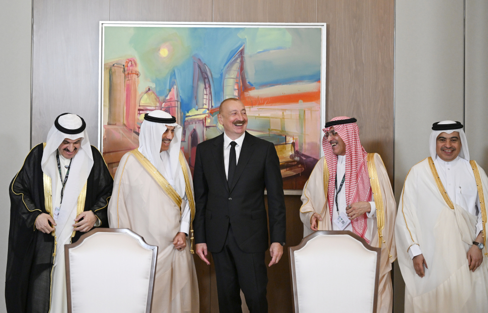 President Ilham Aliyev receives delegation of heads of member institutions of Arab Coordination Group (PHOTO)