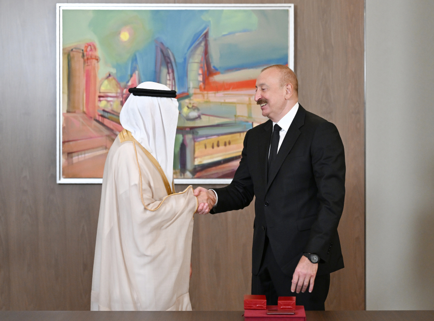 President Ilham Aliyev receives delegation of heads of member institutions of Arab Coordination Group (PHOTO)