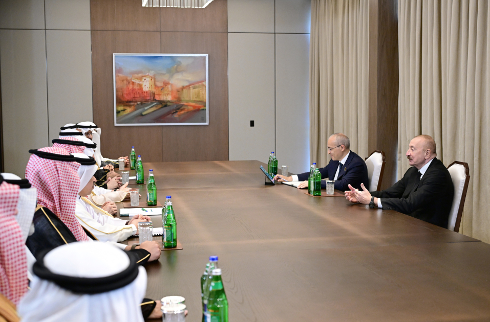 President Ilham Aliyev receives delegation of heads of member institutions of Arab Coordination Group (PHOTO)