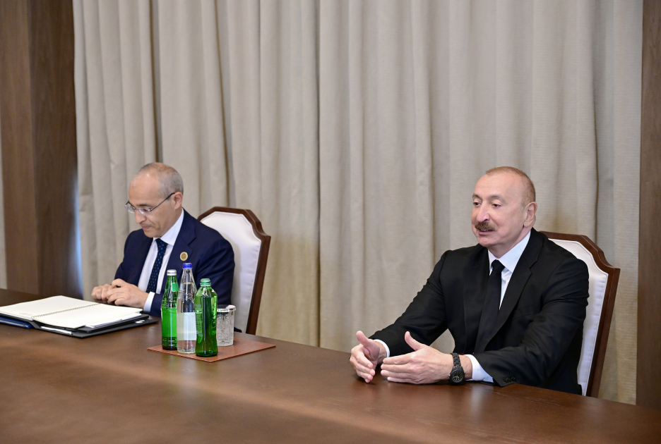 President Ilham Aliyev receives delegation of heads of member institutions of Arab Coordination Group (PHOTO)