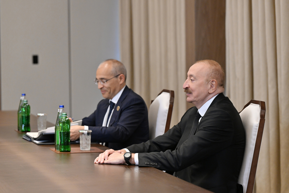 President Ilham Aliyev receives delegation of heads of member institutions of Arab Coordination Group (PHOTO)