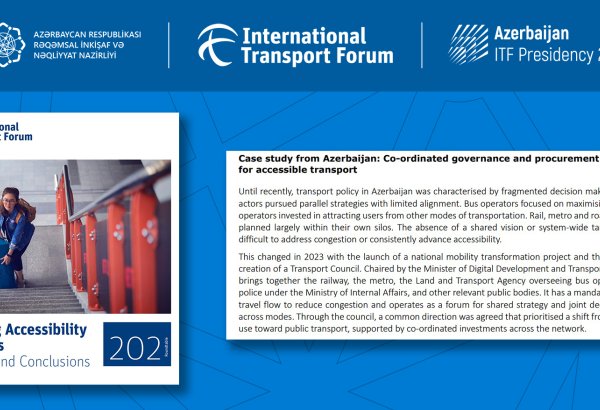 ITF sets Azerbaijan's experience in transport management and procurement as model (PHOTO)