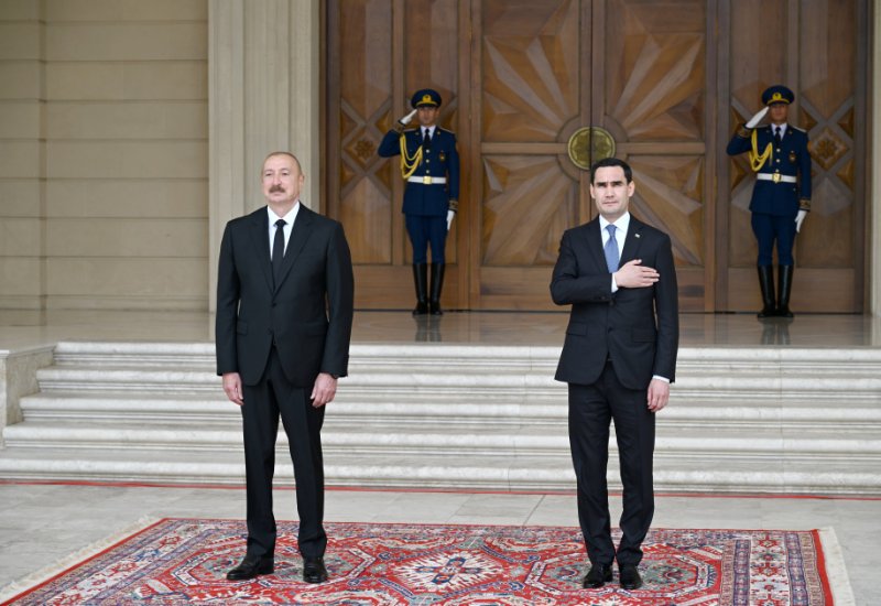 Baku hosts official welcome ceremony for President of Turkmenistan (PHOTO)