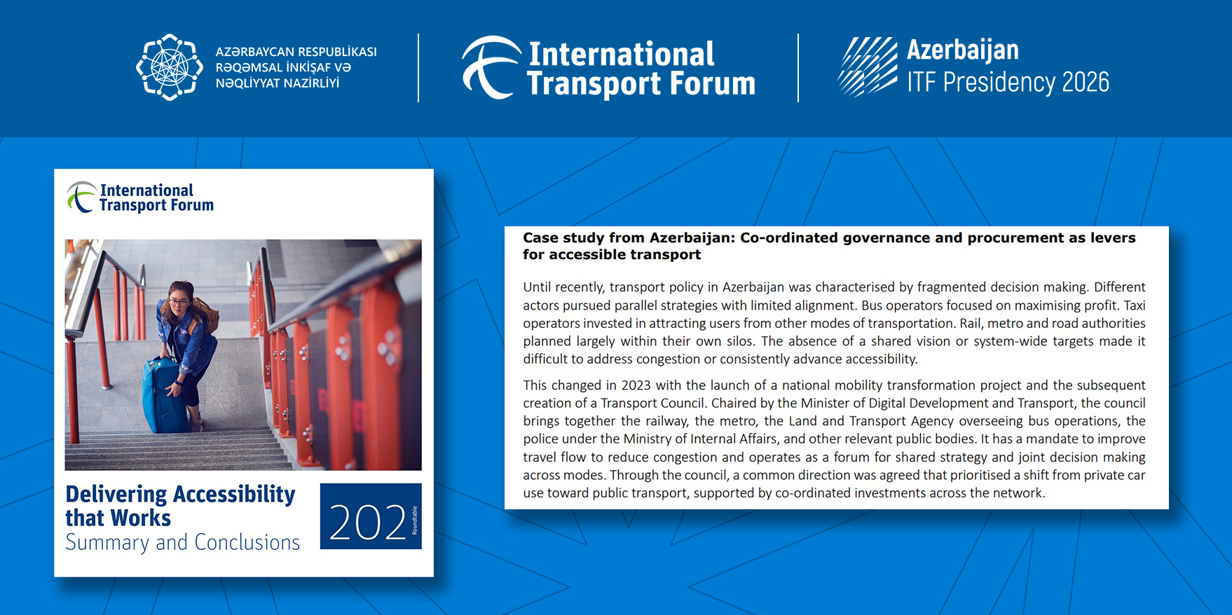 ITF sets Azerbaijan's experience in transport management and procurement as model (PHOTO)