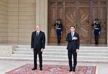 Baku hosts official welcome ceremony for President of Turkmenistan (PHOTO)