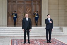 Baku hosts official welcome ceremony for President of Turkmenistan (PHOTO)