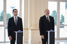 President Ilham Aliyev and President of Turkmenistan attend ceremony of presenting “Dostlug” tanker held in online format (PHOTO)