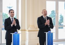 President Ilham Aliyev and President of Turkmenistan attend ceremony of presenting “Dostlug” tanker held in online format (PHOTO)