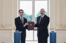 President Ilham Aliyev and President of Turkmenistan attend ceremony of presenting “Dostlug” tanker held in online format (PHOTO)