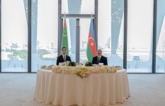 State banquet hosted on behalf of President Ilham Aliyev in honor of President of Turkmenistan (PHOTO/VIDEO)