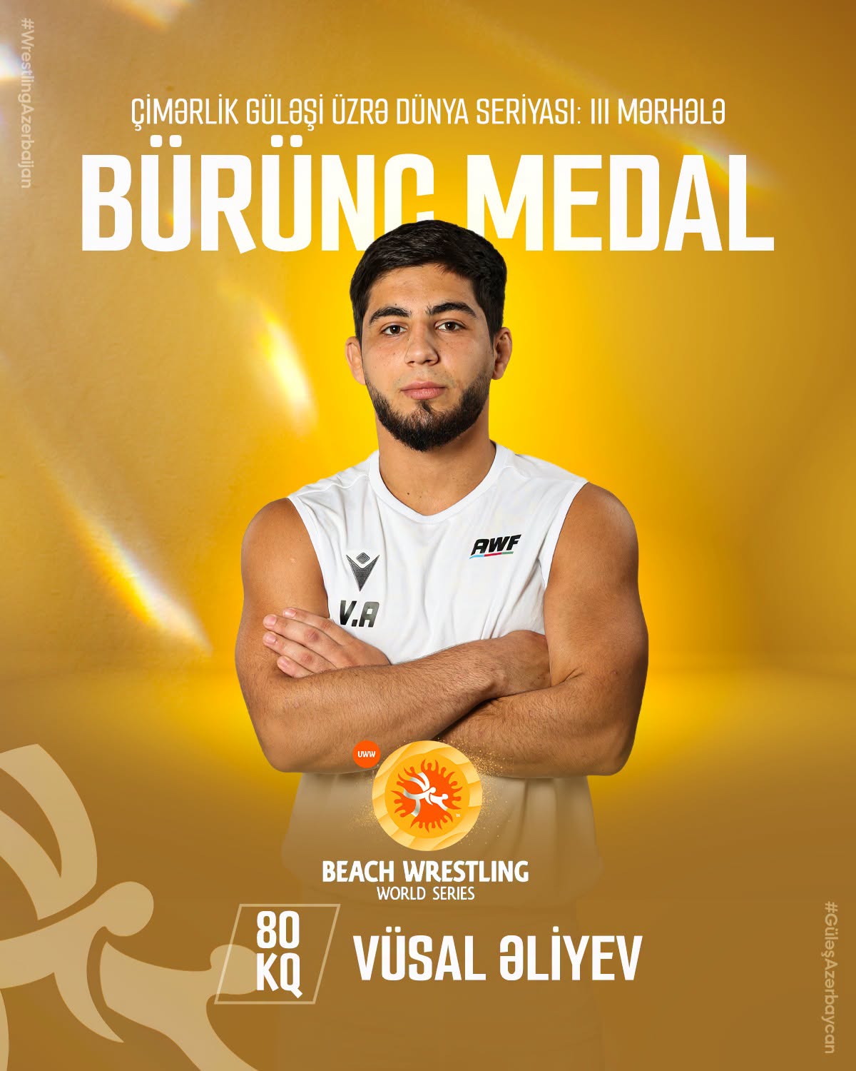 Azerbaijani wrestlers win two medals at Beach Wrestling World Series stage (PHOTO)