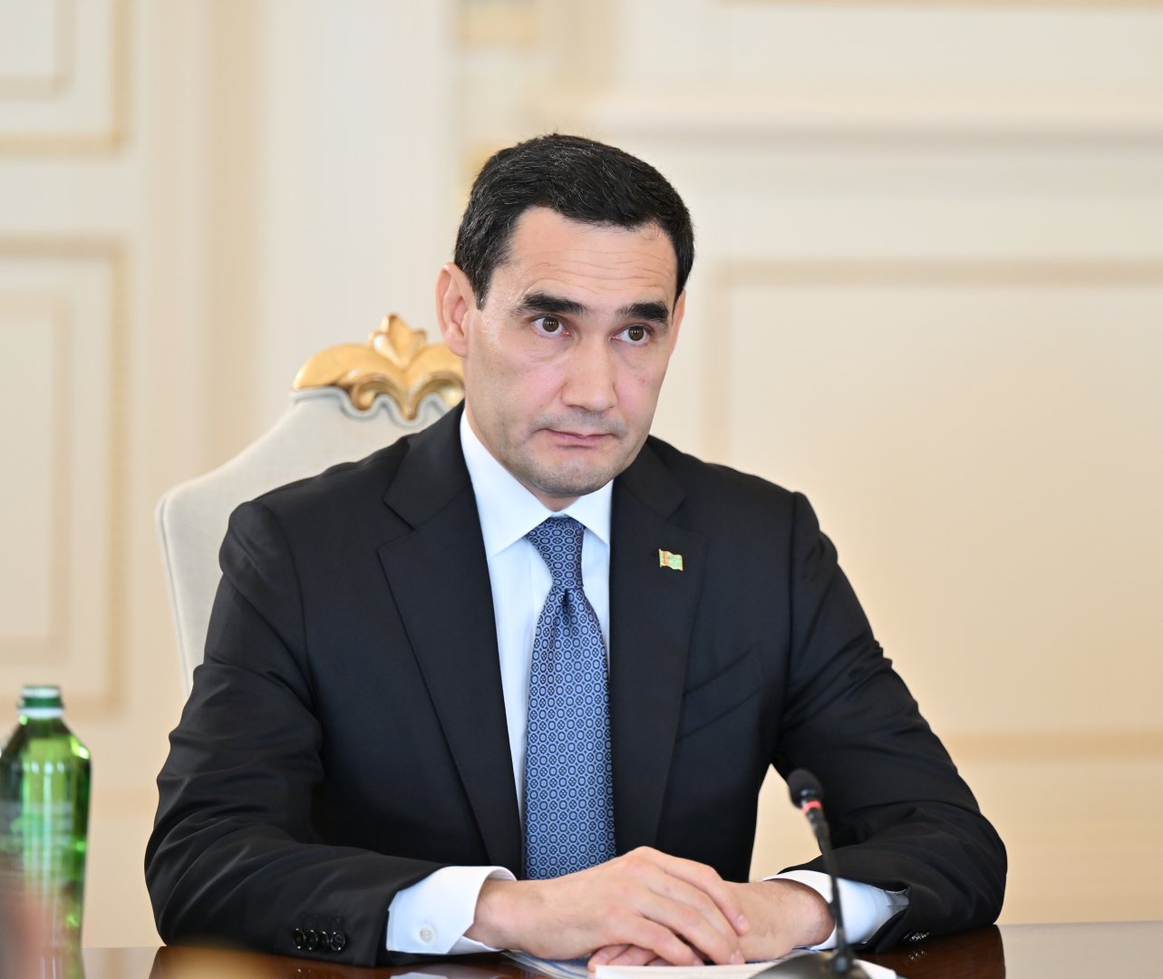 President Ilham Aliyev holds expanded meeting with President of Turkmenistan (PHOTO)