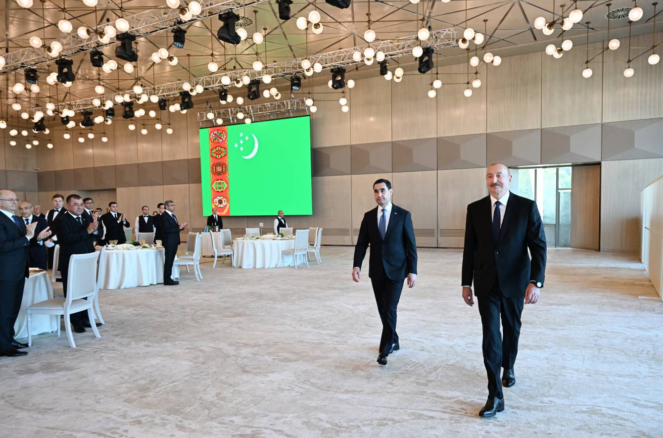 State banquet hosted on behalf of President Ilham Aliyev in honor of President of Turkmenistan (PHOTO/VIDEO)